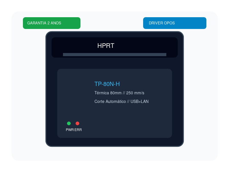 Impressora Térmica HPRT TP-80N-H